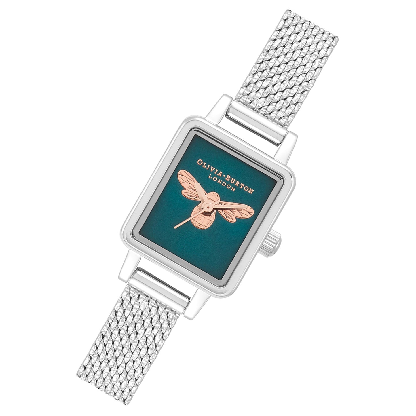 Olivia Burton Stainless Steel Navy Sunray & Bee Dial Ladies Watch