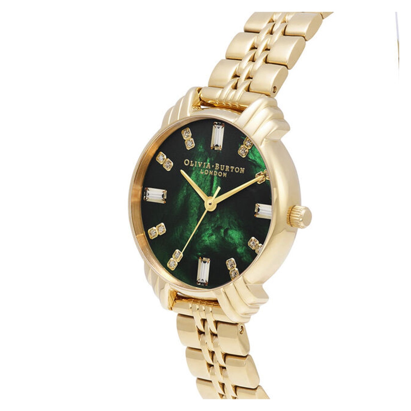 Olivia Burton Art Deco Midi Dial Emerald Green & Gold Women's Watch