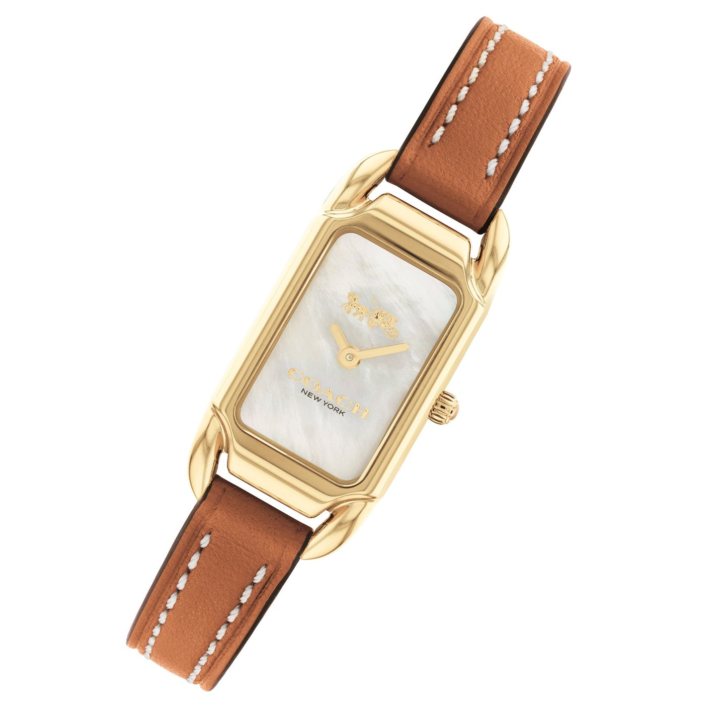 Coach Canyon Calfskin Ivory Mother Of Pearl Dial Ladies Watch