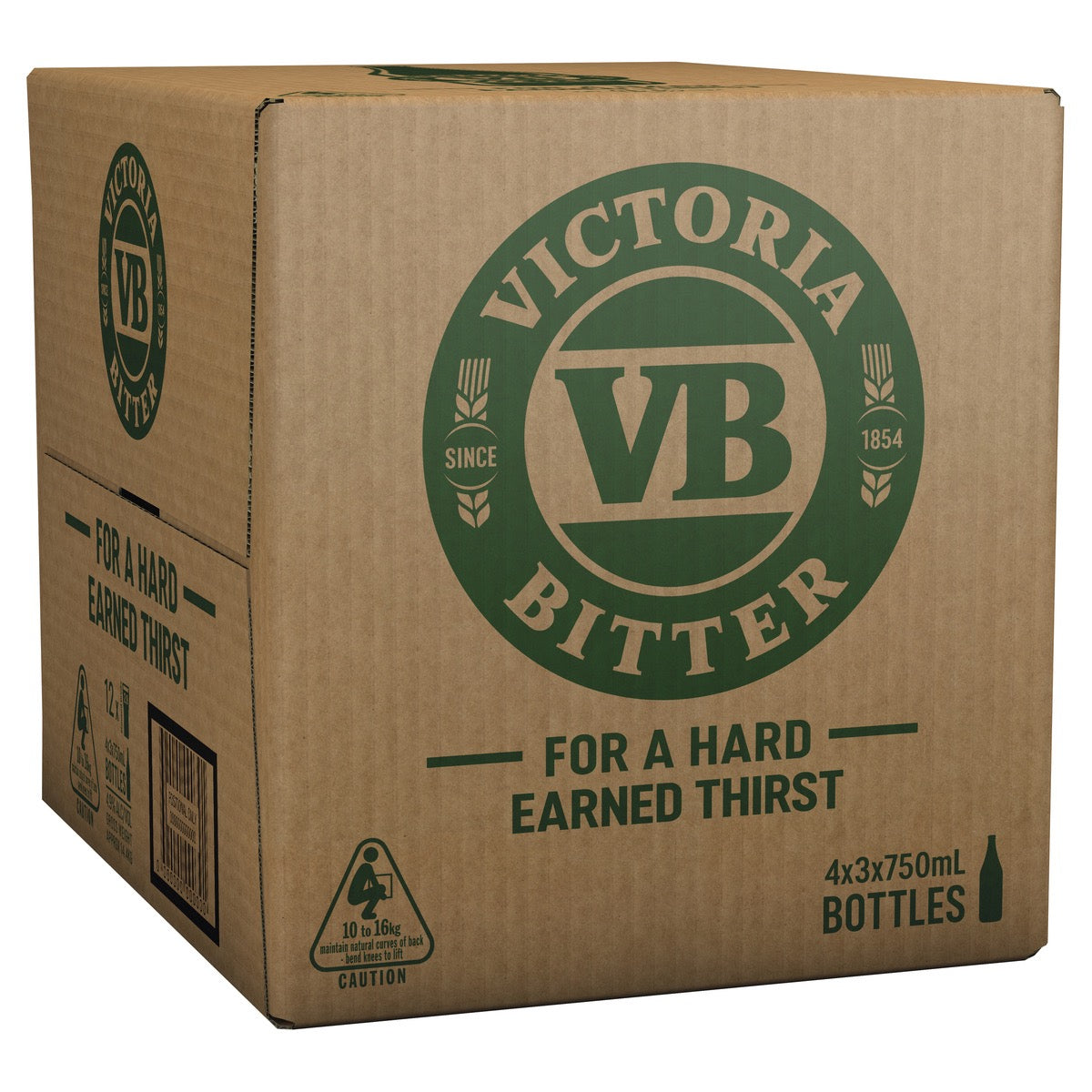 Victoria Bitter 750mL Longneck Bottles - 12 Pack