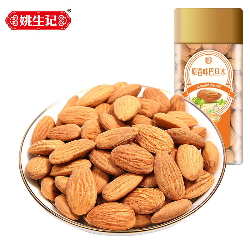 姚生记218克原香味巴旦木/方形罐