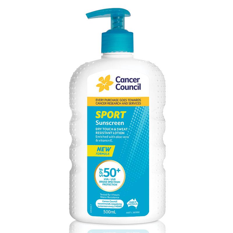 CANCER COUNCIL 500mL SPORT SUNSCREEN PUMP SPF 50+