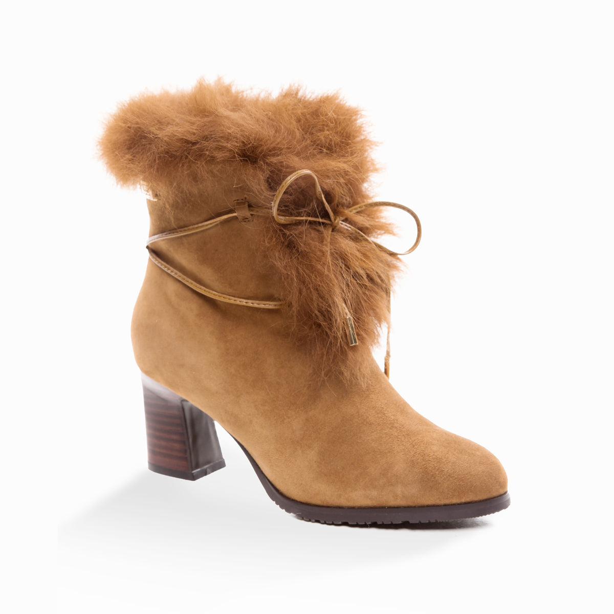 UGG LEAH FUR LINED HEEL BOOTS