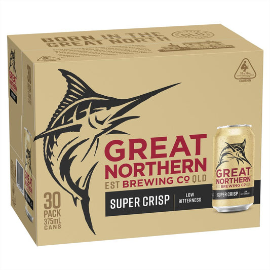 Great Northern Brewing Co. Super Crisp 3.5% Lager 30 Pack Cans 375mL