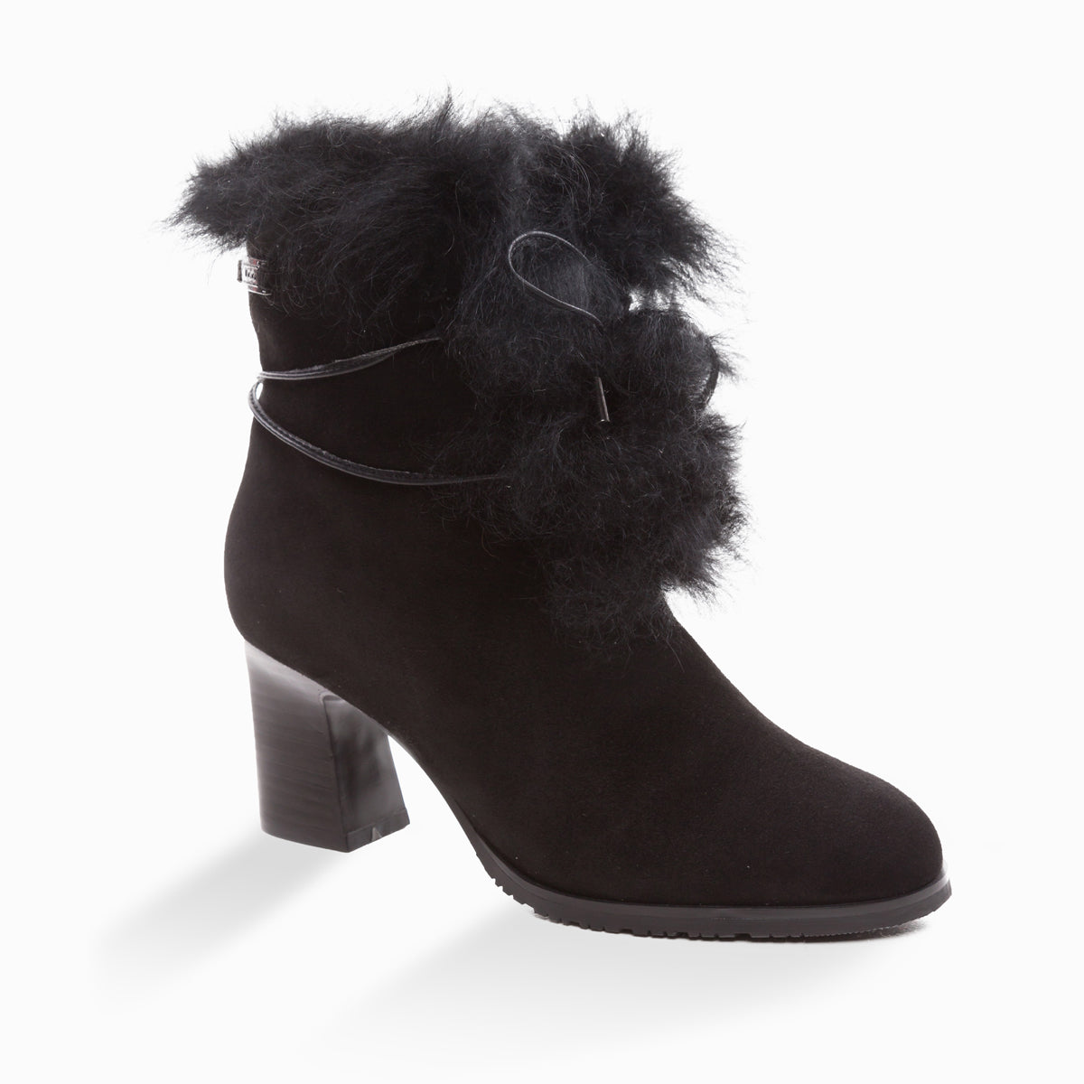UGG LEAH FUR LINED HEEL BOOTS