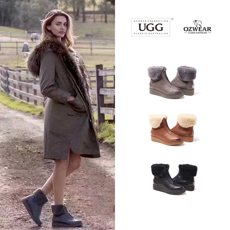 UGG ABIR COLLAR ZIP BOOTS