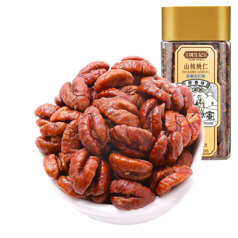 姚生记158克原香味山核桃仁/方形罐