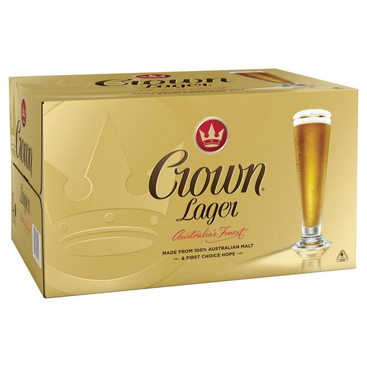 Crown Lager 375mL Stubbies 24 Pack