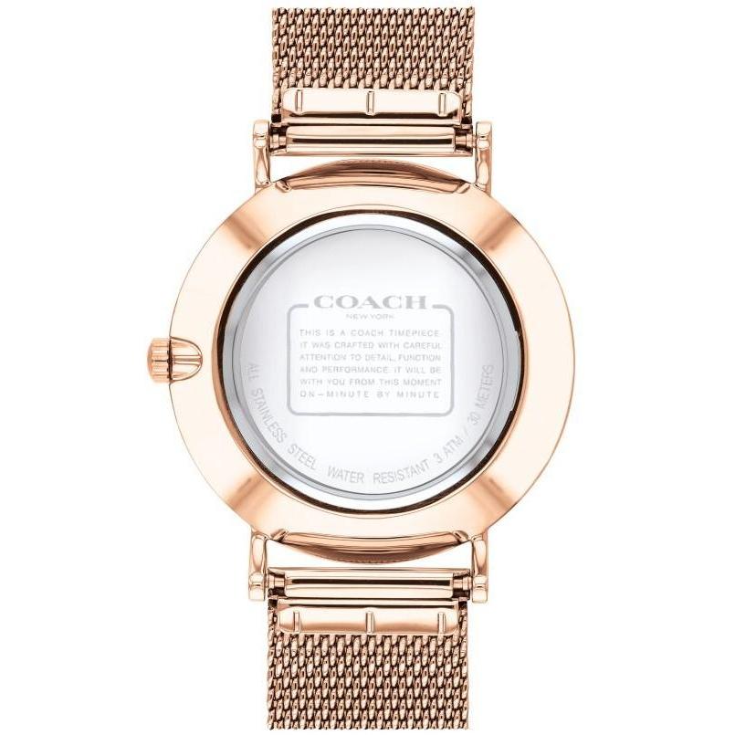 Coach  Ionic Rose Gold Plated Steel Silver White Dial Ladies Watch