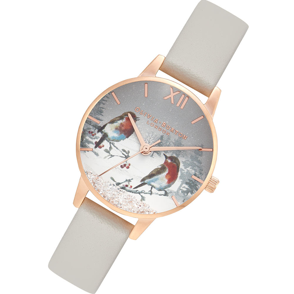 Olivia Burton Blush Leather Woodland Printed Dial Ladies Watch