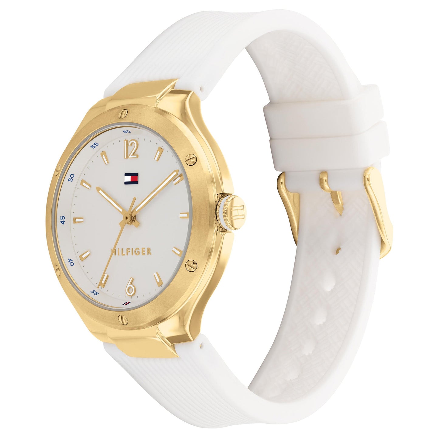 Tommy Hilfiger White Silicone White Dial Ladies Watch