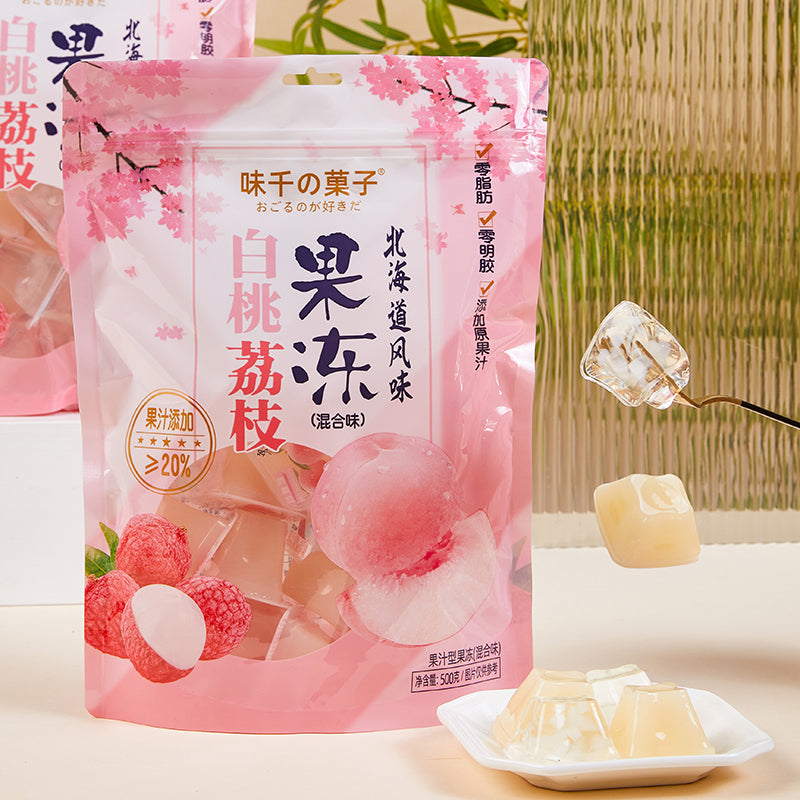 味千の菓子白桃荔枝果冻500g