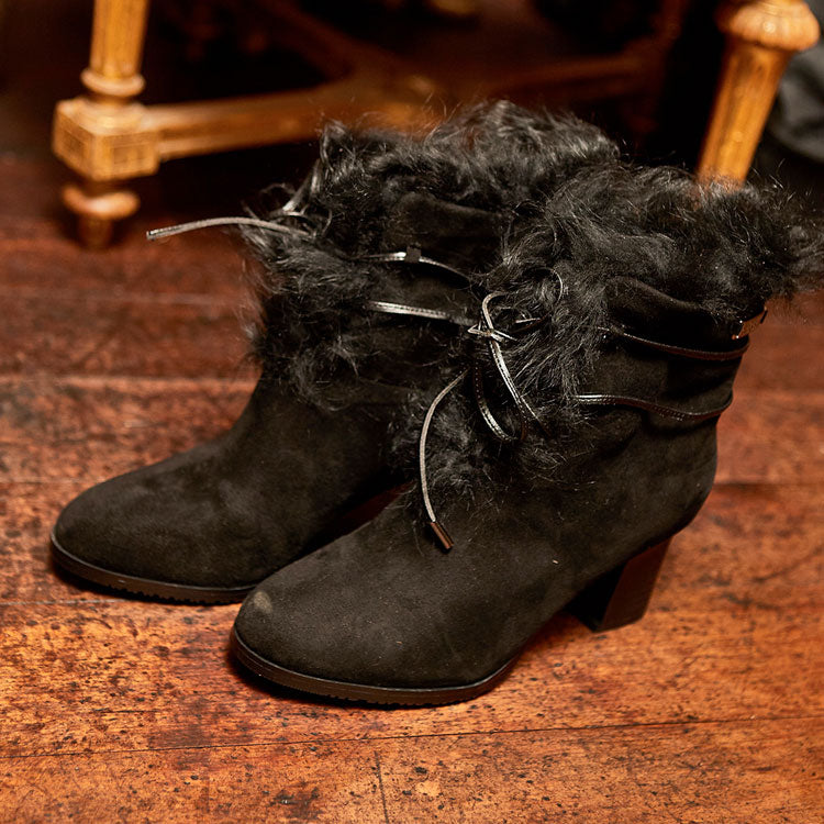 UGG LEAH FUR LINED HEEL BOOTS