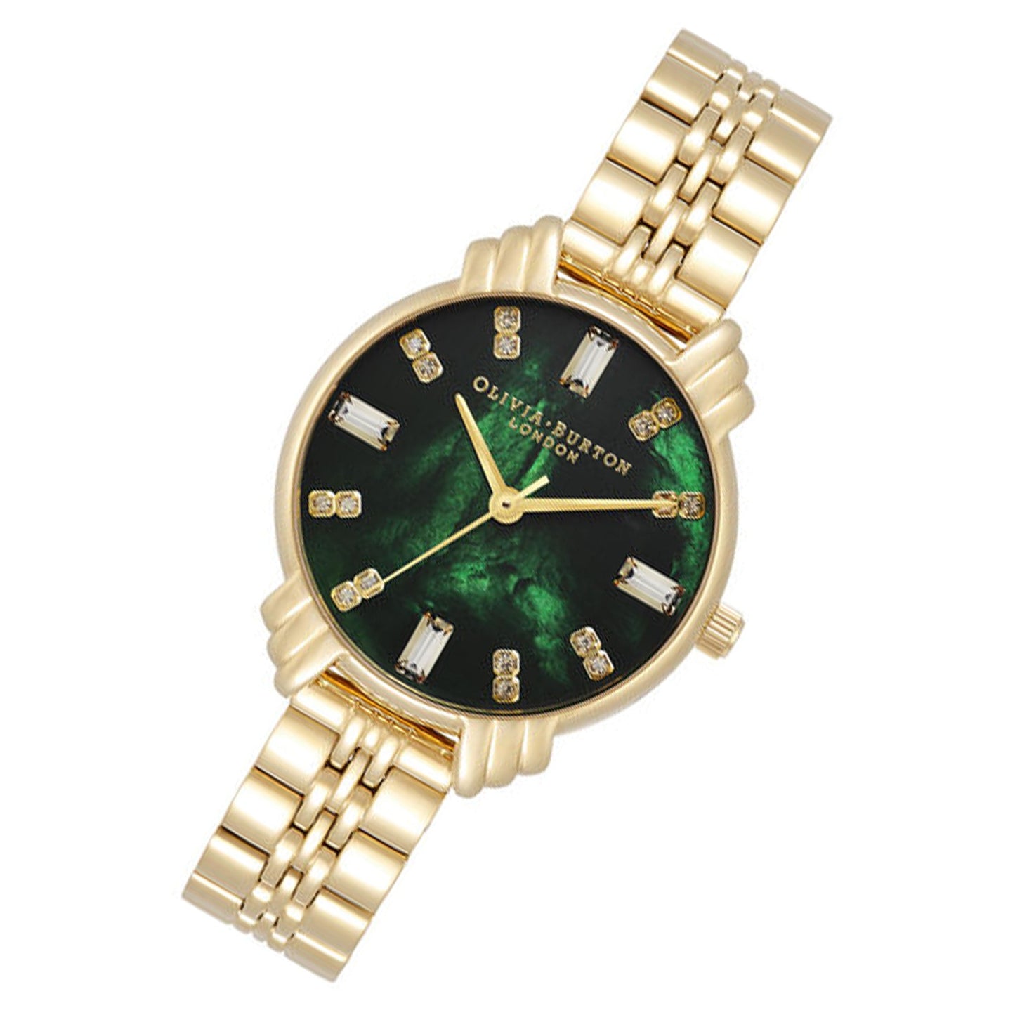 Olivia Burton Art Deco Midi Dial Emerald Green & Gold Women's Watch