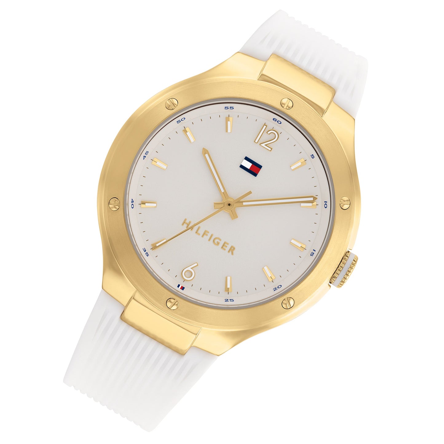 Tommy Hilfiger White Silicone White Dial Ladies Watch
