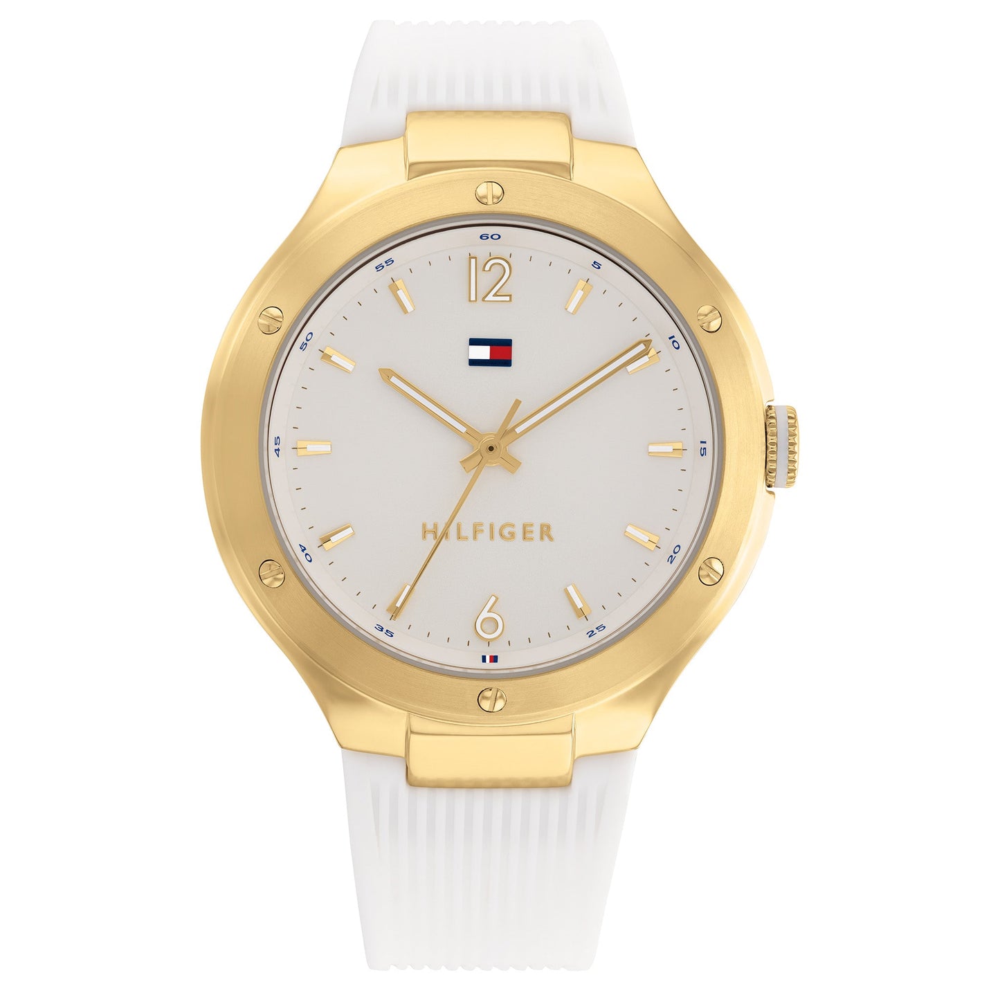 Tommy Hilfiger White Silicone White Dial Ladies Watch