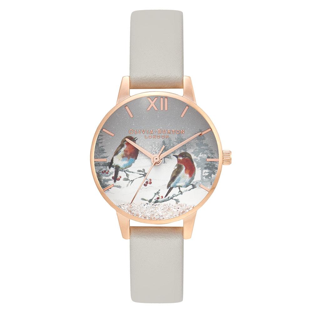 Olivia Burton Blush Leather Woodland Printed Dial Ladies Watch