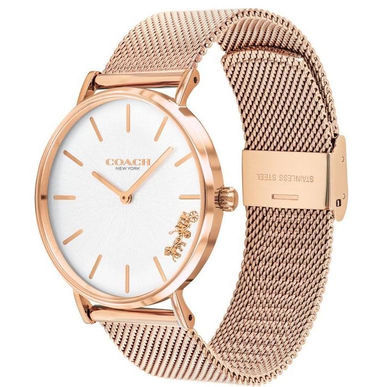 Coach  Ionic Rose Gold Plated Steel Silver White Dial Ladies Watch