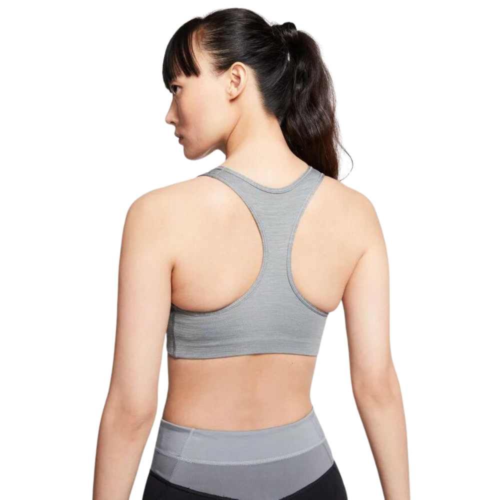 Nike Dri-FIT Swoosh Women's Medium-Support Sports Bra Grey