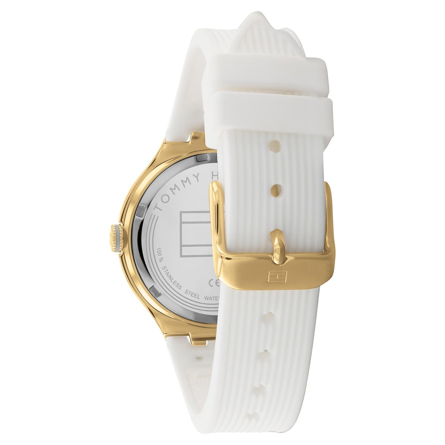 Tommy Hilfiger White Silicone White Dial Ladies Watch
