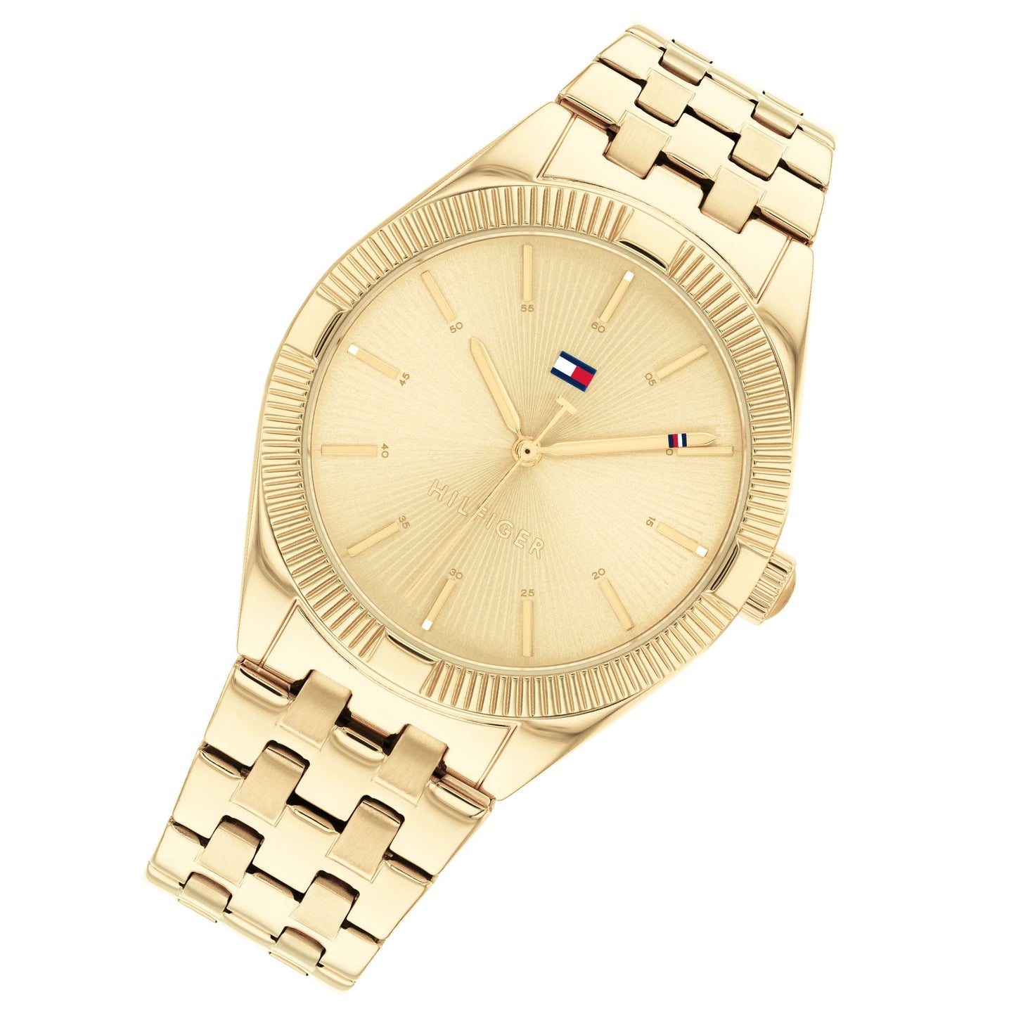Tommy Hilfiger Ionic Thin Gold Plated 2 Steel Light Gold Dial Ladies Watch